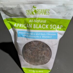 Sky Organics All-Natural African Black Soap - Brown 1lb New Package Opened